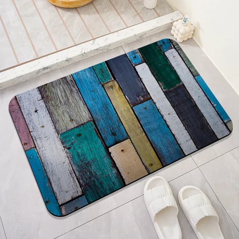 Tappetino per porta d'ingresso da cucina geometrico Tappeto in velluto corallo Zerbino Tappetini per interni Tappeto antiscivolo