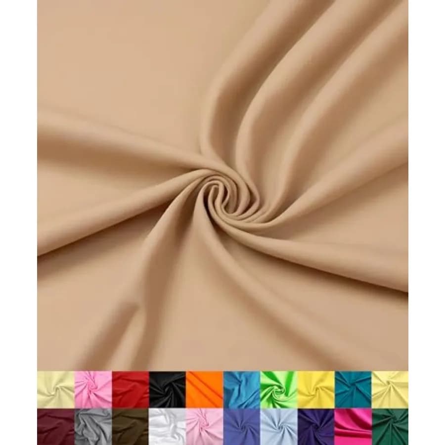 Poly Cotton Fabric for Sewing Broadcloth Fabric by the Yard 60" Wide Roll Lightweight, Breathable Lining, Home Textile, Skirts,