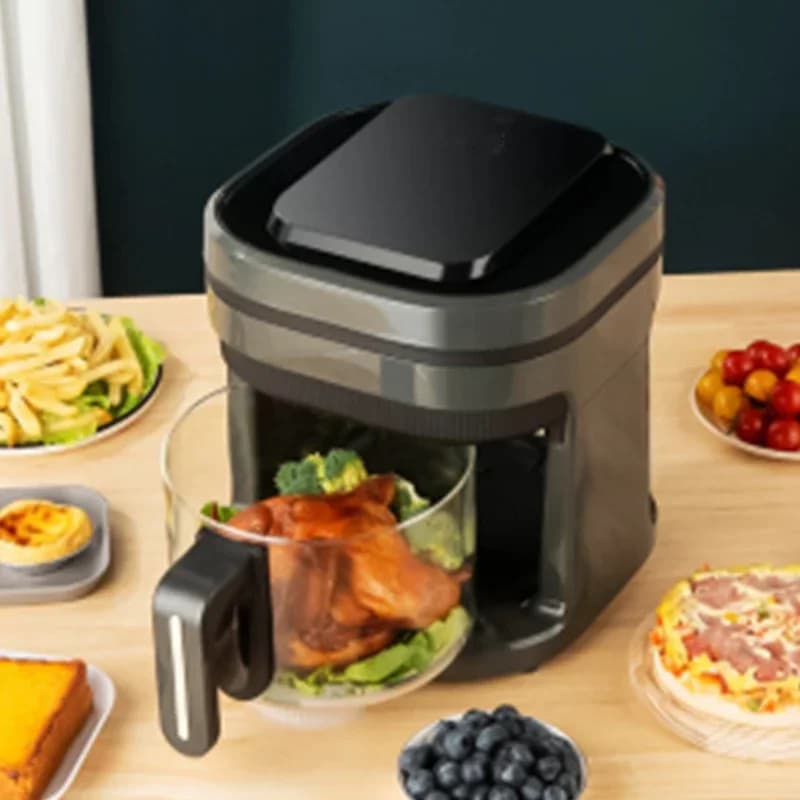 Elettrodomestici Friggitrice ad aria visiva Friggitrice elettrica automatica multifunzione per la casa con chip intelligente