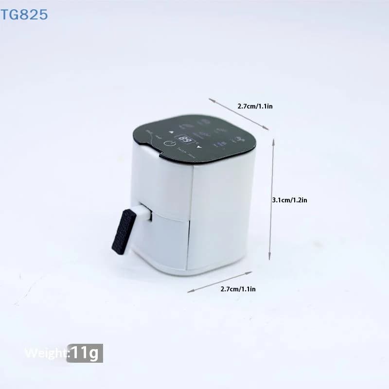 【AN】1Pc Kids Storytelling Game Toy 1/12 Scale Miniature Air Fryer For Doll House Kitchen Scene Arrangement With Realistic Detail