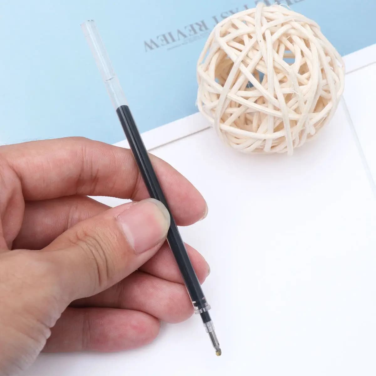 12Pcs Gel Ink Pen Refills Black 07Mm Tip Smooth Writing for Journals Scrapbooking Coloring Books Sketching Notes