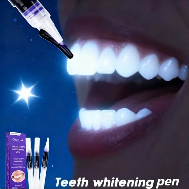 Purple instant whitening pen for teeth, toothpaste for removal of tartar, cleaning of spots on teeth, without sensitivity, for a whiter and brighter smile, caries care.