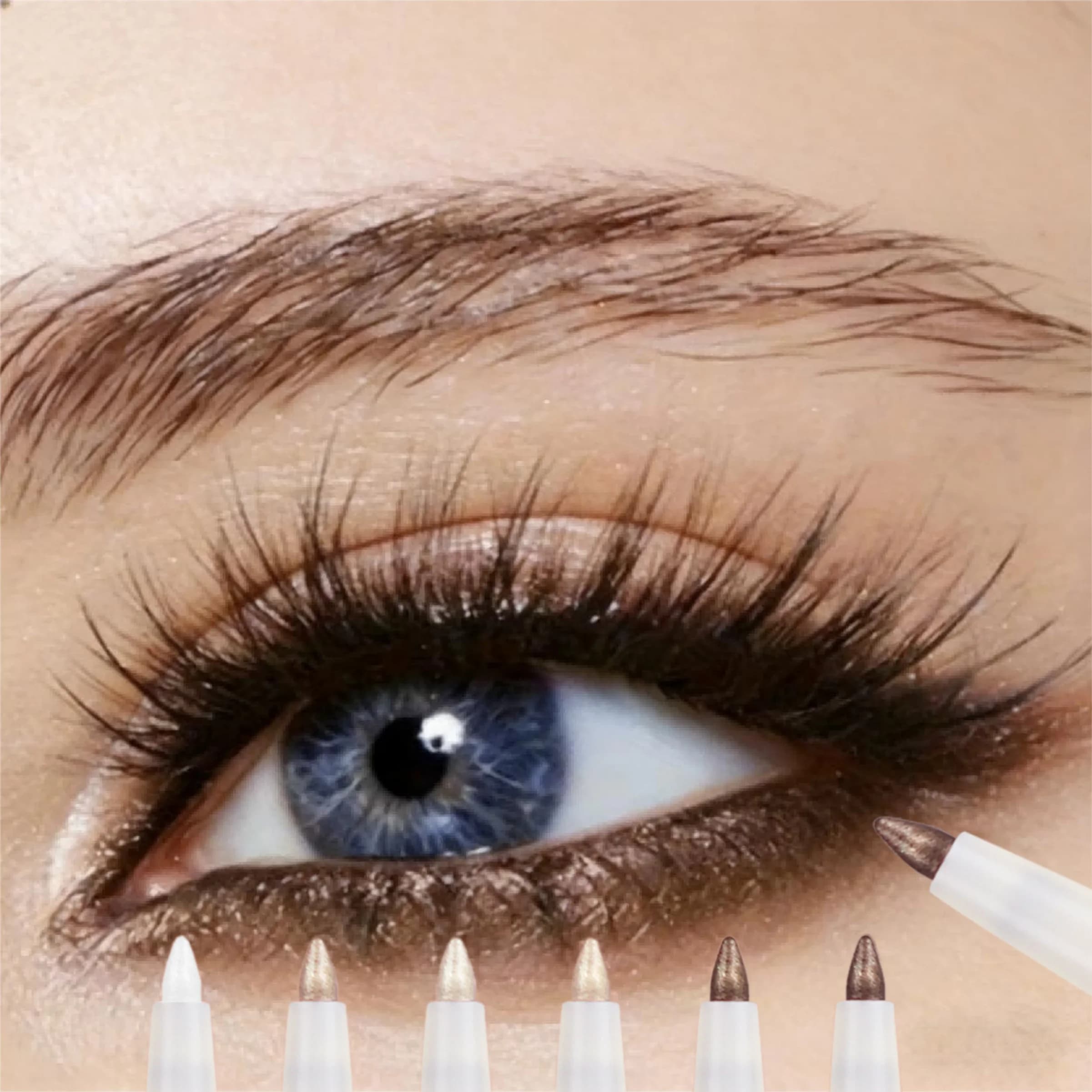 1PC Highlight Eyeshadow Pen - highlights the contour, creates a quick and perfect eye makeup, brilliant and metallic effect