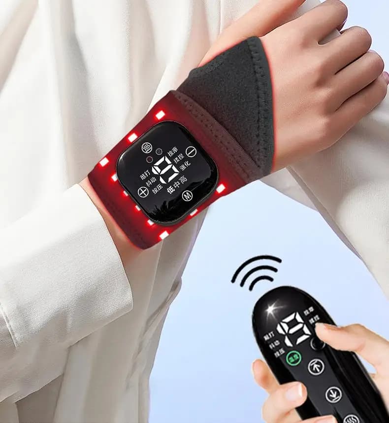 Tutore da polso elettrico USB Compressione manuale Massaggiatore ad aria Tutore da polso Sollievo dal dolore alla mano Strumento di massaggio con vibrazione del riscaldamento