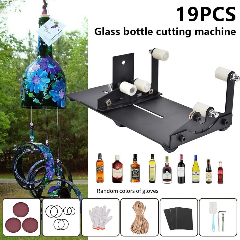19 pezzi taglierina per bottiglie di vetro quadrato rotondo vino birra sculture in vetro macchina da taglio per portabottiglie da taglio in vetro birra fai da te