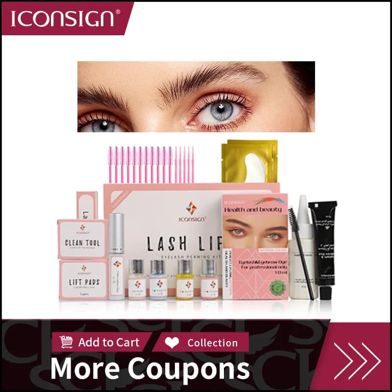 ICONSIGN Update Version Lash Lift Kit and Lash Brow Tint Eyelash Lifting Kit Brow Tint Mascara Eye Makeup Tools Dropshipping