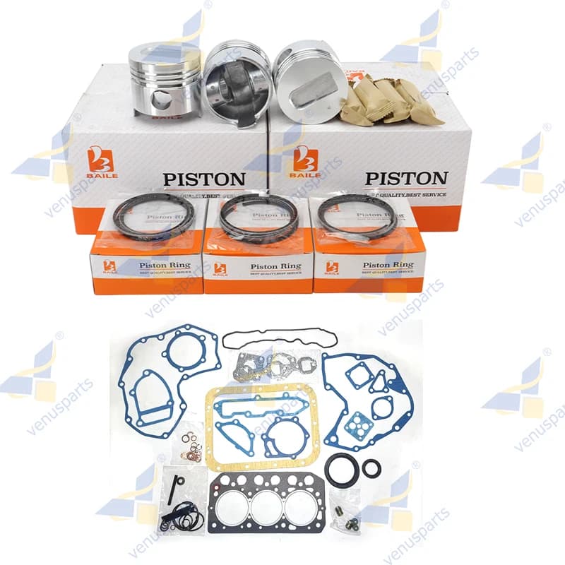 For Mitsubishi S3L S3L2 Overhaul Rebuild Kit Piston Rings Full Gasket Set Engine Parts 31A17-11100 78*2.5HK+2+4