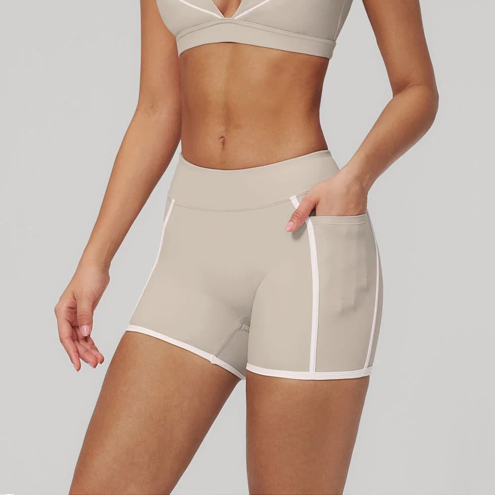 Pantaloncini da Yoga da Donna a Vita Alta con Tasche, Leggings Casual per Jogging all'Aperto, Pantaloncini Sportivi Push-Up da Palestra, Pantaloni Slim Fit Sexy