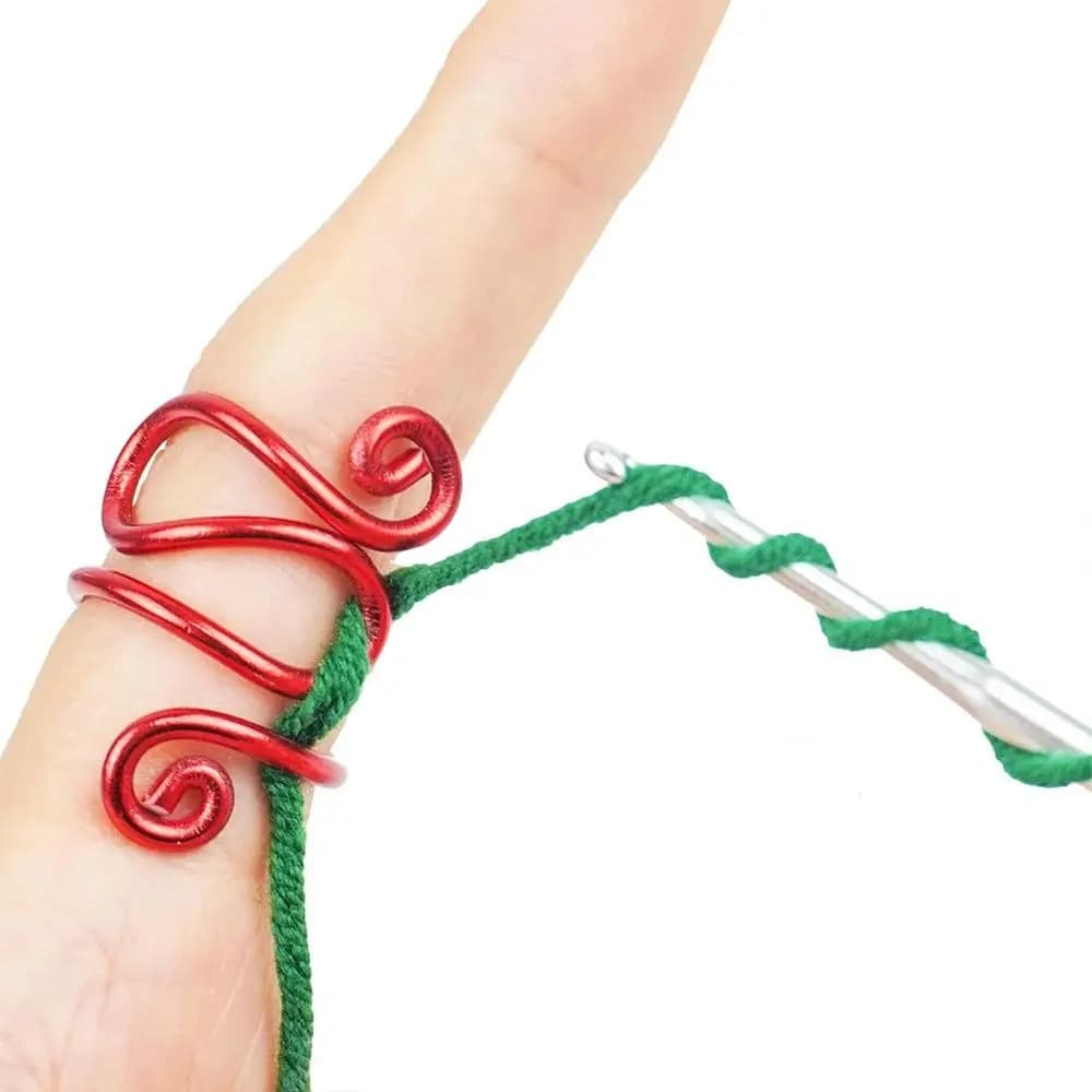 Accessori per cucire Anello da dito all'uncinetto regolabile Anello da ditale Anello da dito Anello con gancio regolabile Artigianato Guide fai da te Anello da dito