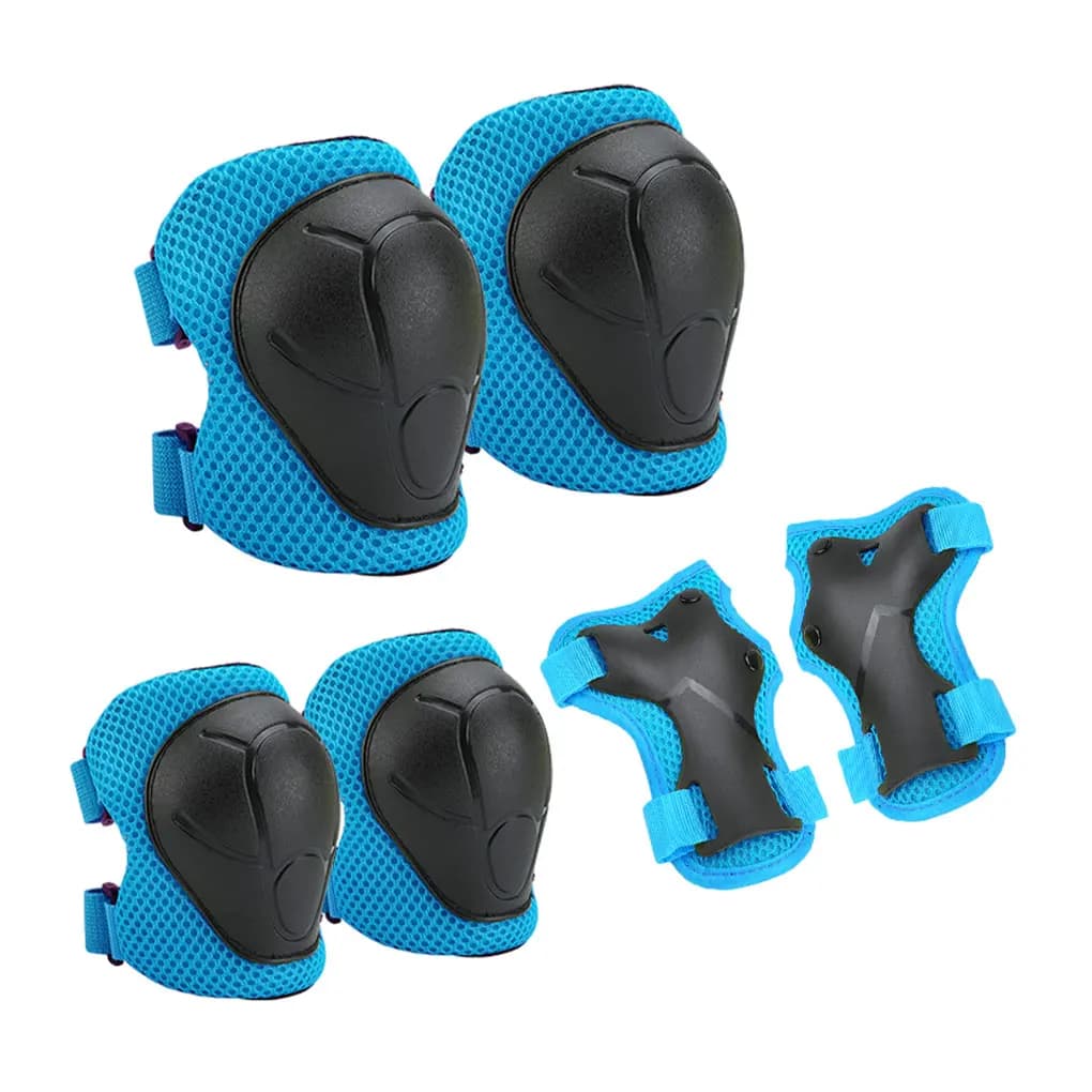 Affidabile equipaggiamento di sicurezza sportiva Ginocchiere Gomitiere e set di protezioni per il polso Ventilazione Facile da indossare Rosa viola