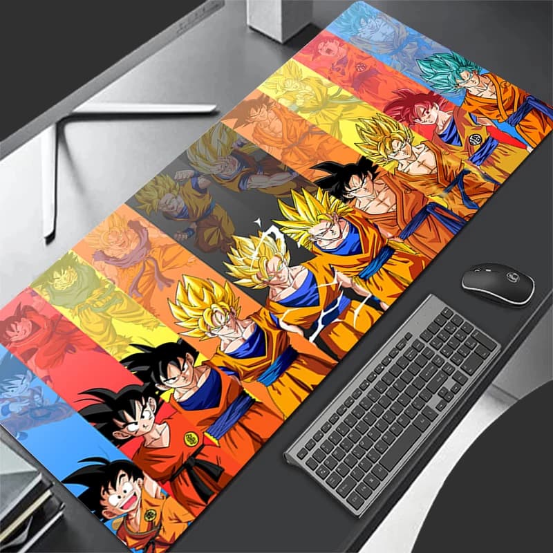 Tappetino per mouse Accessori per giochi per laptop Tappetino da scrivania Computer da ufficio Dragon Balls Tappetino per tastiera per giocatori Stampa HD Goku Tappetino per mouse Anime Mausepad
