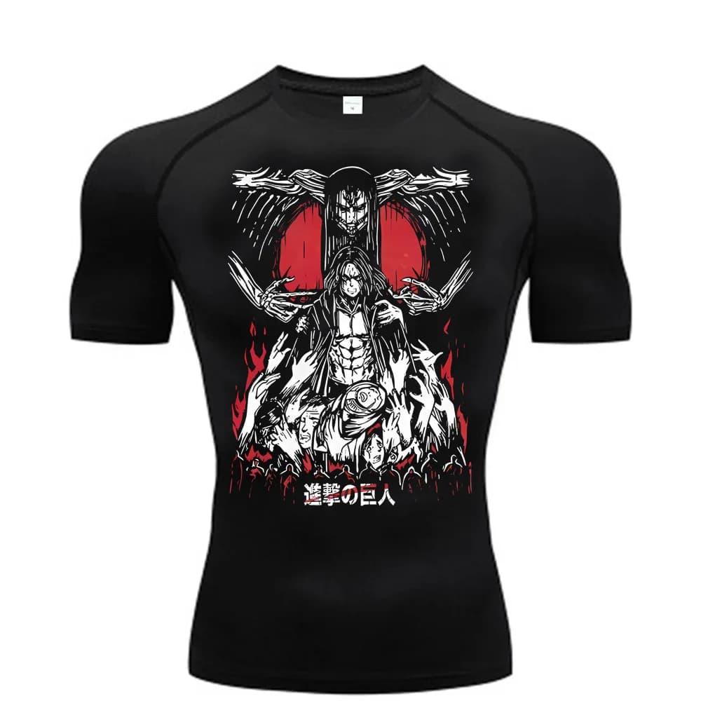 Attack on Titan Compression Vintage Washed tshirt teen aesthetic Gothic anime Breathable aesthetic 2000s Pop Culture