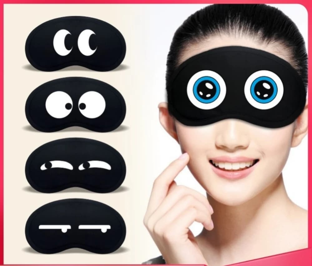 2023 Cartoon Sleep Mask for Eyes Cute Funny Eye Cover for Eyes Sleep Mask Children Shade Shade Benda Sleep aids Travel Resto Benda on Eye