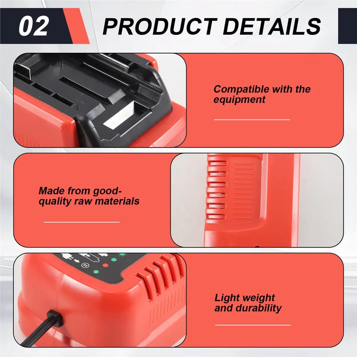 Caricabatterie AS576 HAPPY^ per Batteria al Litio V20 20V Max, Mini Caricatore per CMCB202 CMCB204 CMCB206 CMCB104, Spina USA