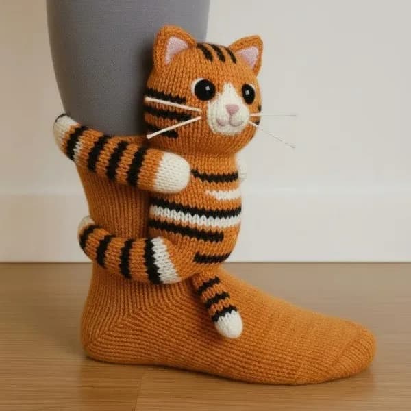 Divertenti calzini per abbraccio con animali Regali di Natale Calze Bradipo Panda Calzini da pavimento in maglia Calzini isolati Calzino da pavimento carino autunno e inverno