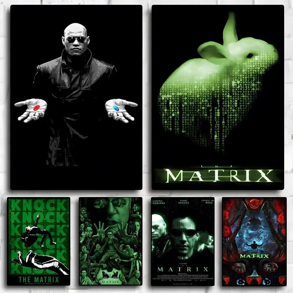 The Matrix Movie Popular Painting Calligraphy Exhibition poster photo oil painting canvas synthetic fiber for living dining room