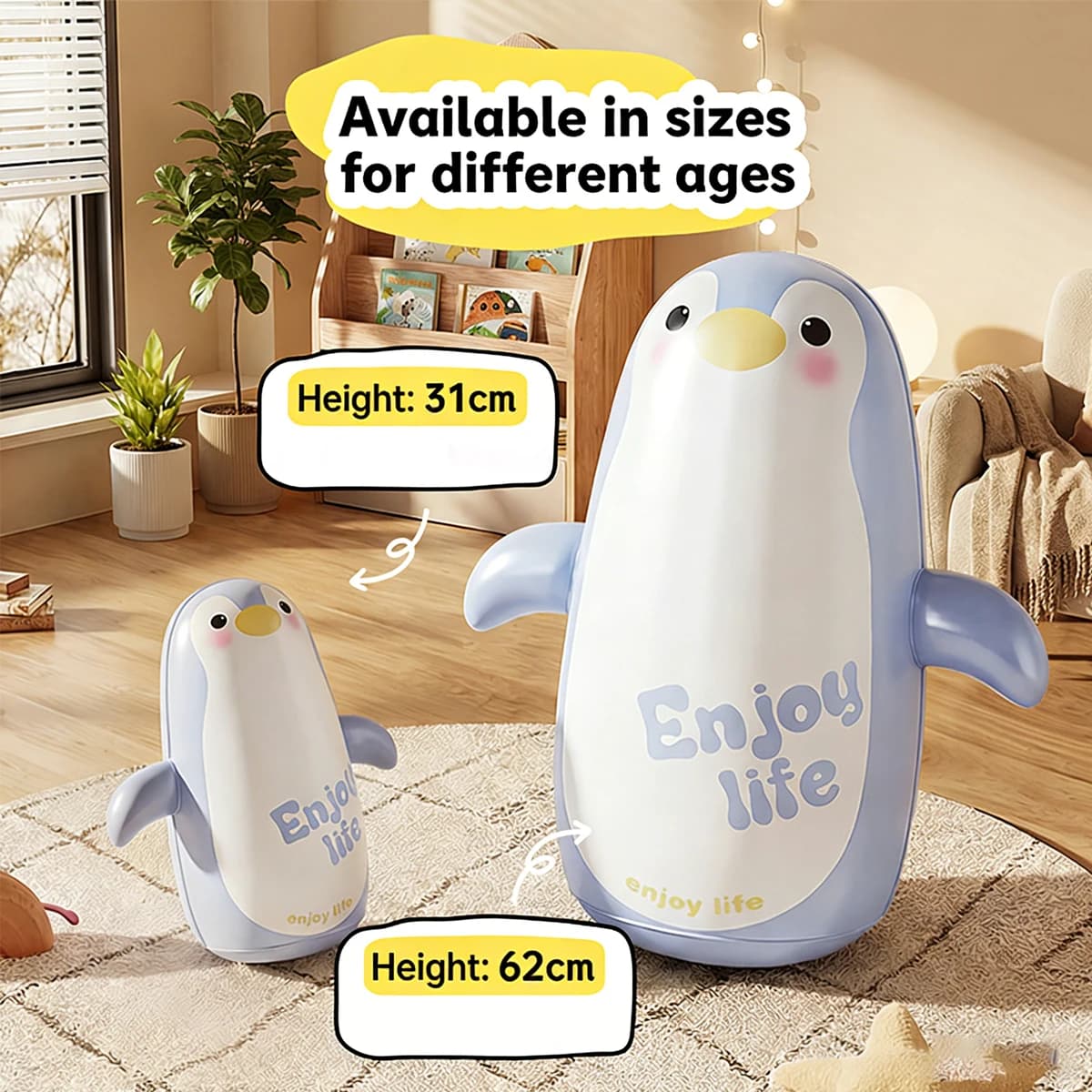 Inflatable Boxing Bag with Dinosaur Shape, Open Sports Activity Toy, Gift for Parents and Kids