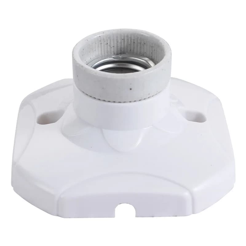 1PCS E27 Quadrato in ceramica Sospeso Lampadina a LED Base Vite Fodera in bachelite Portalampada ignifugo 6A Accessori per l'illuminazione