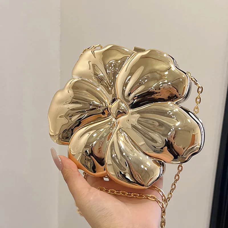 Fashionable Mini Women Evening Party Cute Shiny Purse Gold Silver Fashion Colorful Women's Shoulder Bag