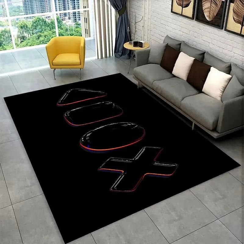 Retro Game Zone logo Controller Non-Slip Area Rug for Living Room,Bedroom,Playroom,Soft Carpet Floor Mat Home Decor Rug Room