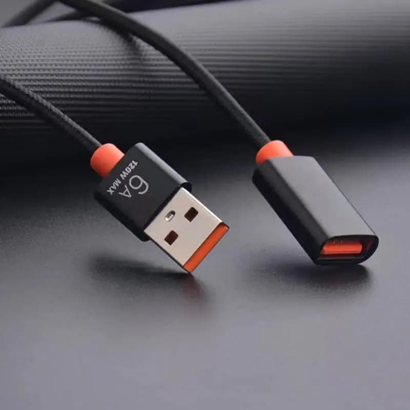 Cavo dati USB 3.0 per auto da 120 W, cavo dati da 0,3 m, cavo di prolunga per veicoli, trasmissione dati, accessori digitali per veicoli