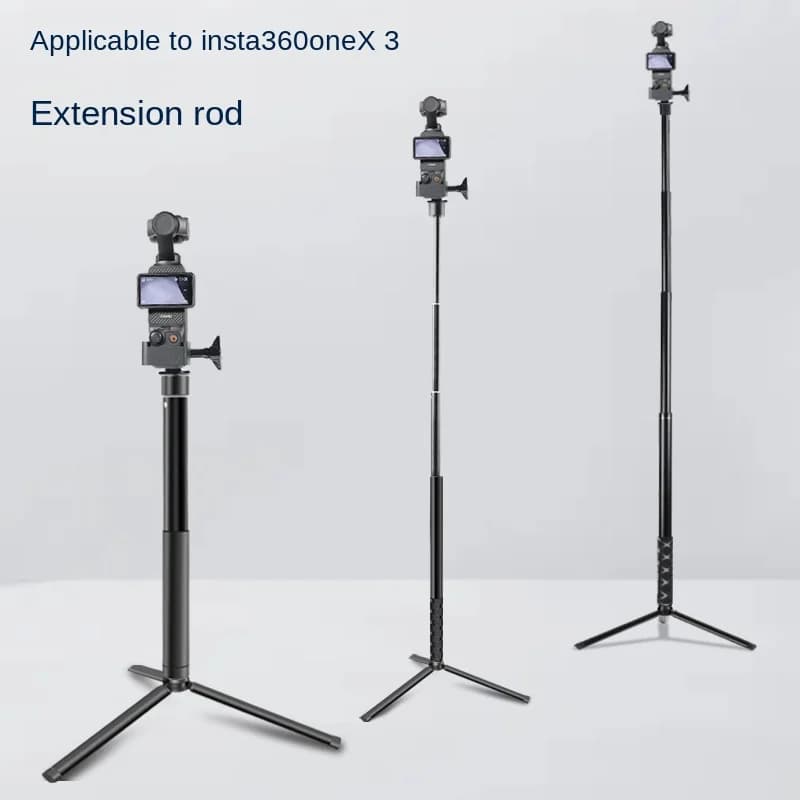 KIPYENB Asta di prolunga per treppiede per selfie stick per DJI Osmo Pocket 3, con adattatore di espansione in metallo Pocket3 Accessori Treppiede