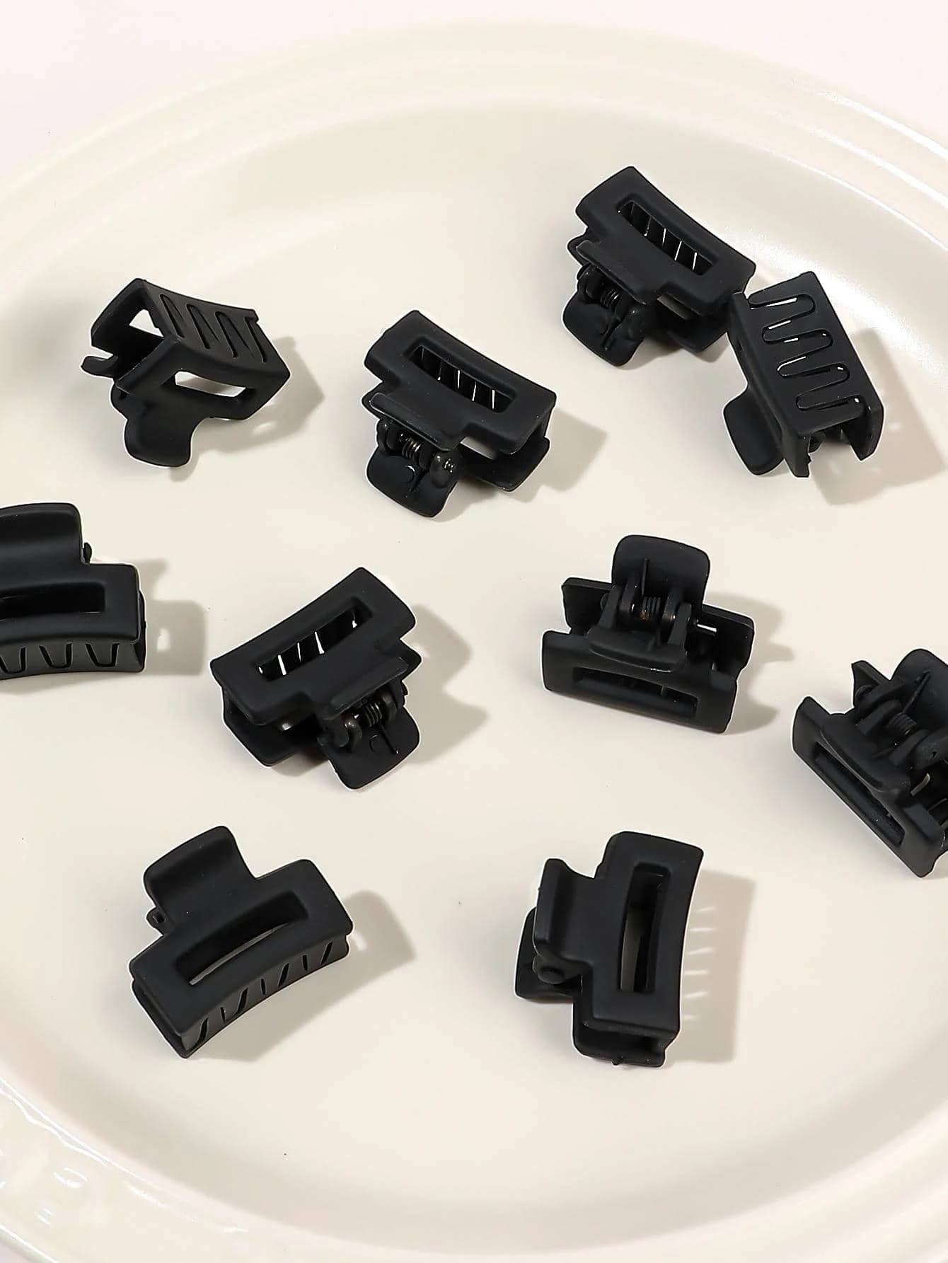 10pcs Women Solid Rectangle Design Casual Hair Claw For Daily Life Claw Clips Hair Clips Hair Jaw Clip Hair Clamps Hair Clutch