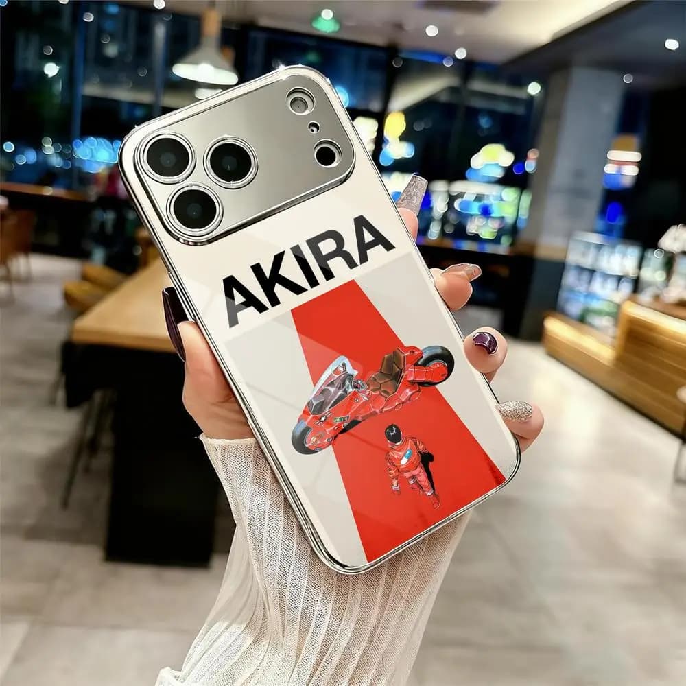 Custodia per telefono A-AkiraS Game Anime per iPhone 17 16 15 14 13 12 Pro Max, con paraurti in metallo galvanizzato