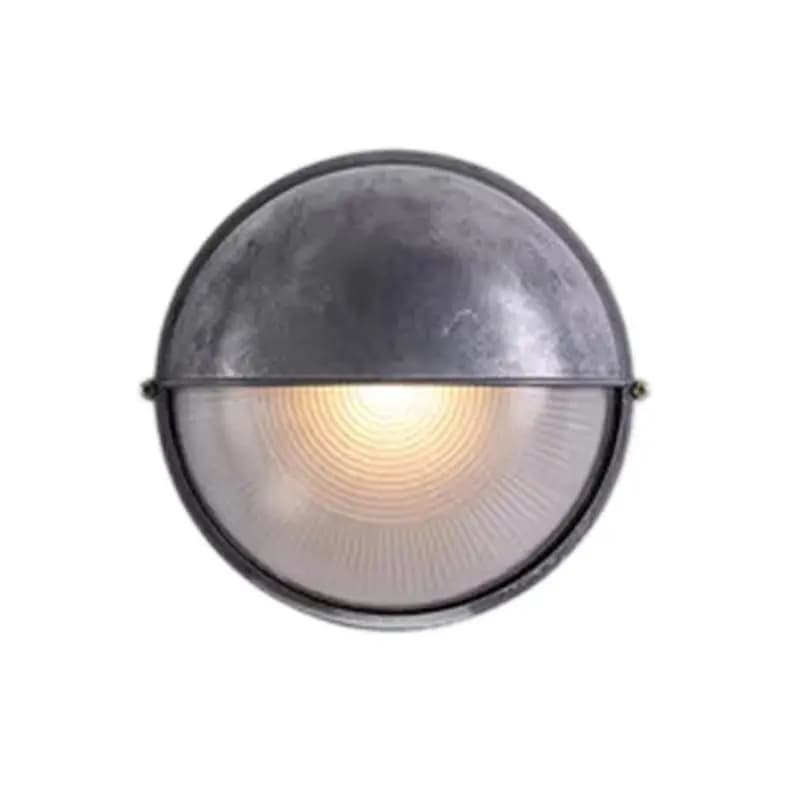 【NEW YEAR 】Round Outdoor Retro LED Wall Lamp E27 Waterproof Moisture Industrial Aluminium Glass Sconce Light Garden Porch Light