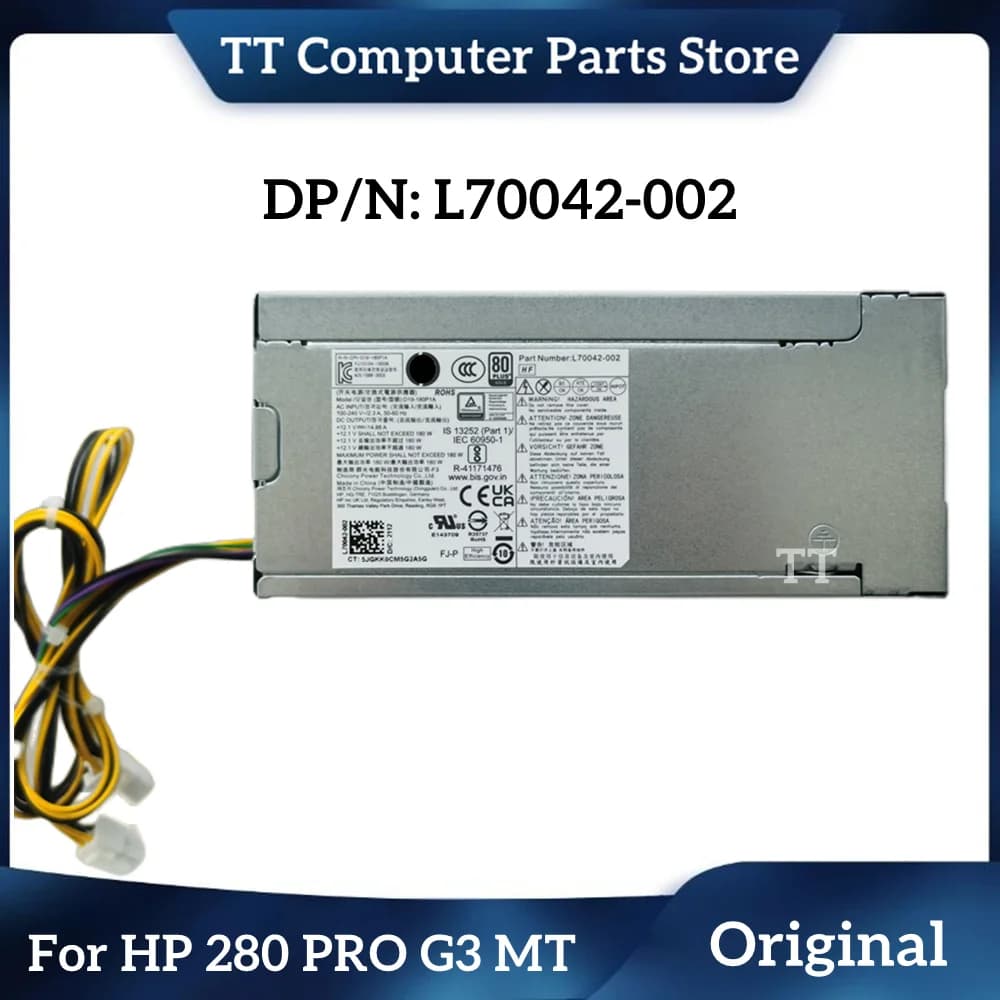 TT Originale Per HP 280 PRO G3 MT 180W Alimentatore L70042-002 L70042-004 PCK017 D19-180P1A 4 + 4PIN Testato al 100% Nave Veloce