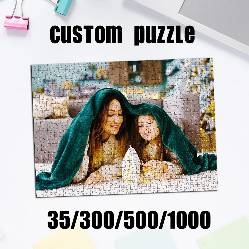 35/300/500/1000 pezzi Puzzle fotografico personalizzato con foto personalizzate genitore-figlio, gioco educativo