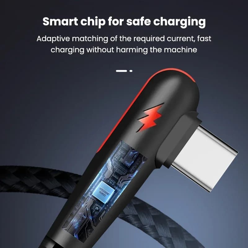 120W 6A 0.25m/1m/1.5m/2m Accessori digitali Ricarica super veloce da USB a tipo C Cavo di ricarica per giochi a gomito per Samsung Millet