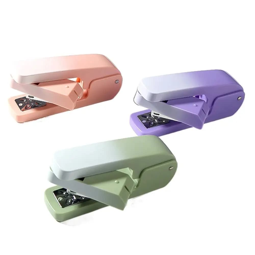 Cucitrice da Tavolo Rotante a 360 Gradi, Facile da Usare, Colore Sfumato, Compatibile con Graffette 24/6 e 26/6, Portatile