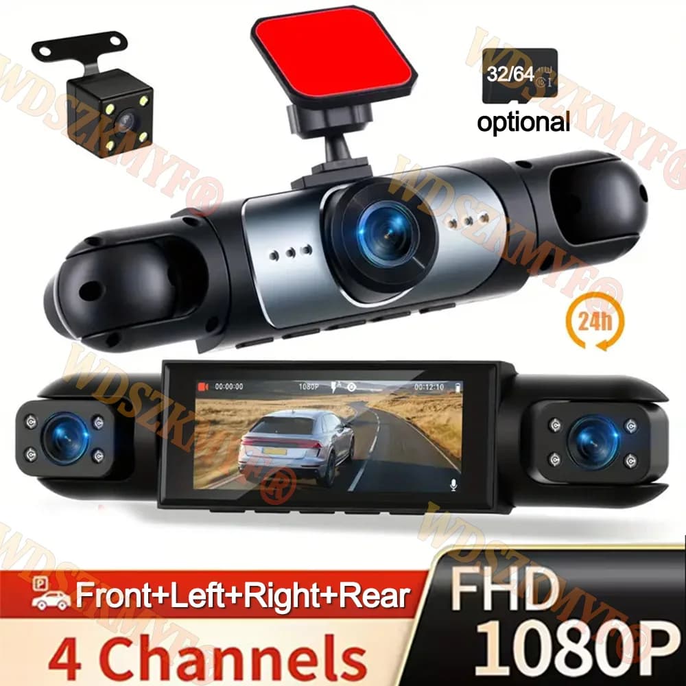 360 ° Car camera 3/4 Objective 1080P Dash Cam Car 1080P Car registration camera DVR for car Camera for front reverse left right Car accessories