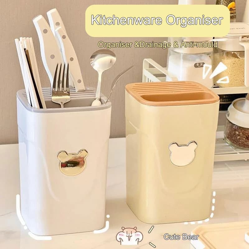 1 piece knife holder, multifunctional knife holder for kitchen drainage, small space saving organizer for outdoor knives