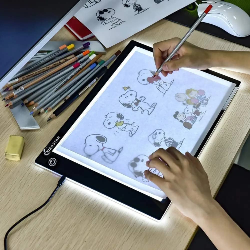 Luminosa LED A4 table with USB-C cable for Artists, Sketches, Entertainment and Radiographic View - Not Rechargeable