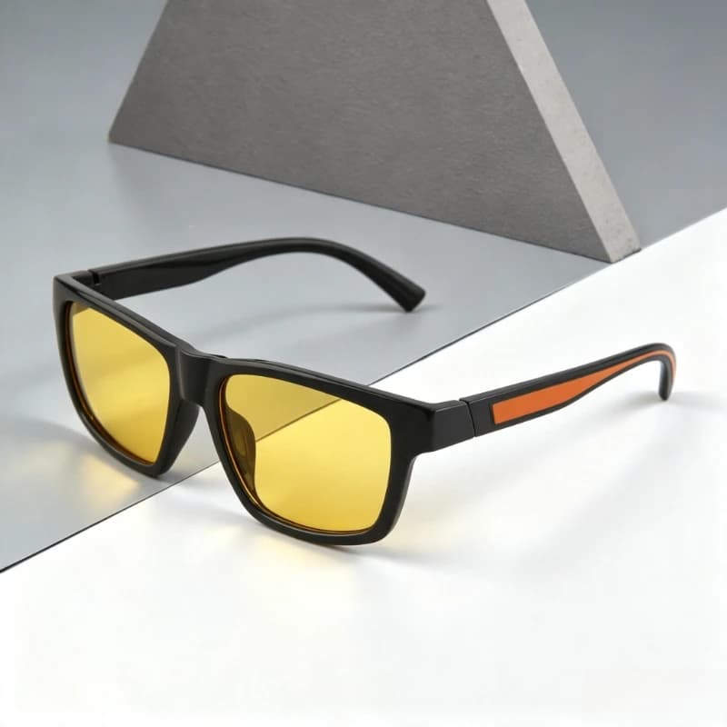 Men's Retro Trend Square-shaped Fashionable Riding Sunglasses Anti-ultraviolet Driving Outdoor Sports Activities Daily Glasses