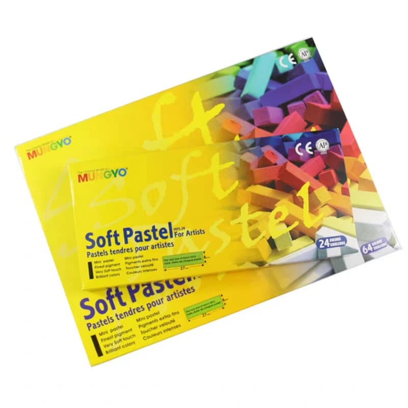 MUNGYO MPS Soft Pastel for Artist Drawing, Blending, Gradation, Dry-wash Non-toxic Clay Coloring Temporary Hair Coloring AP Mark