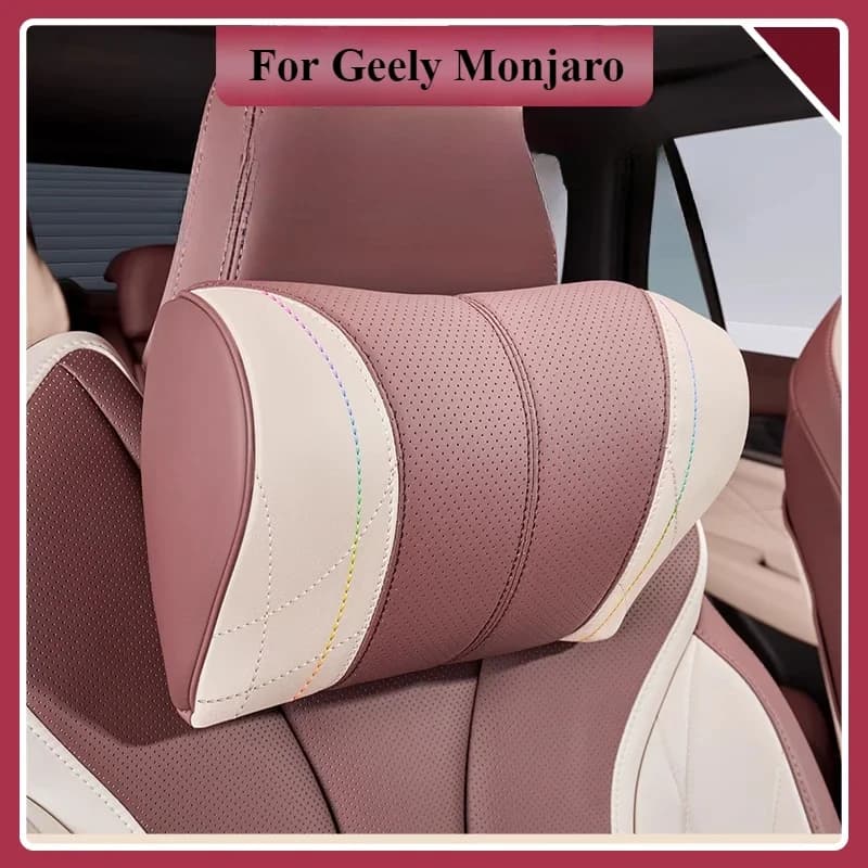 Headrest Neck Pillow Backrest Car Seat Lumbar Head Support Neck Rest Protector Interior Accessories For Geely Monjaro Xingyue L