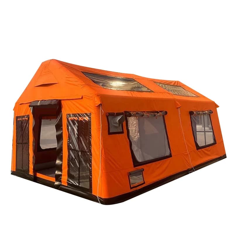 Inflatable Camping Tent 4 Person, Waterproof Outdoor Air Tent for Family Picnic, Fast Setup 5Min, Lightweight