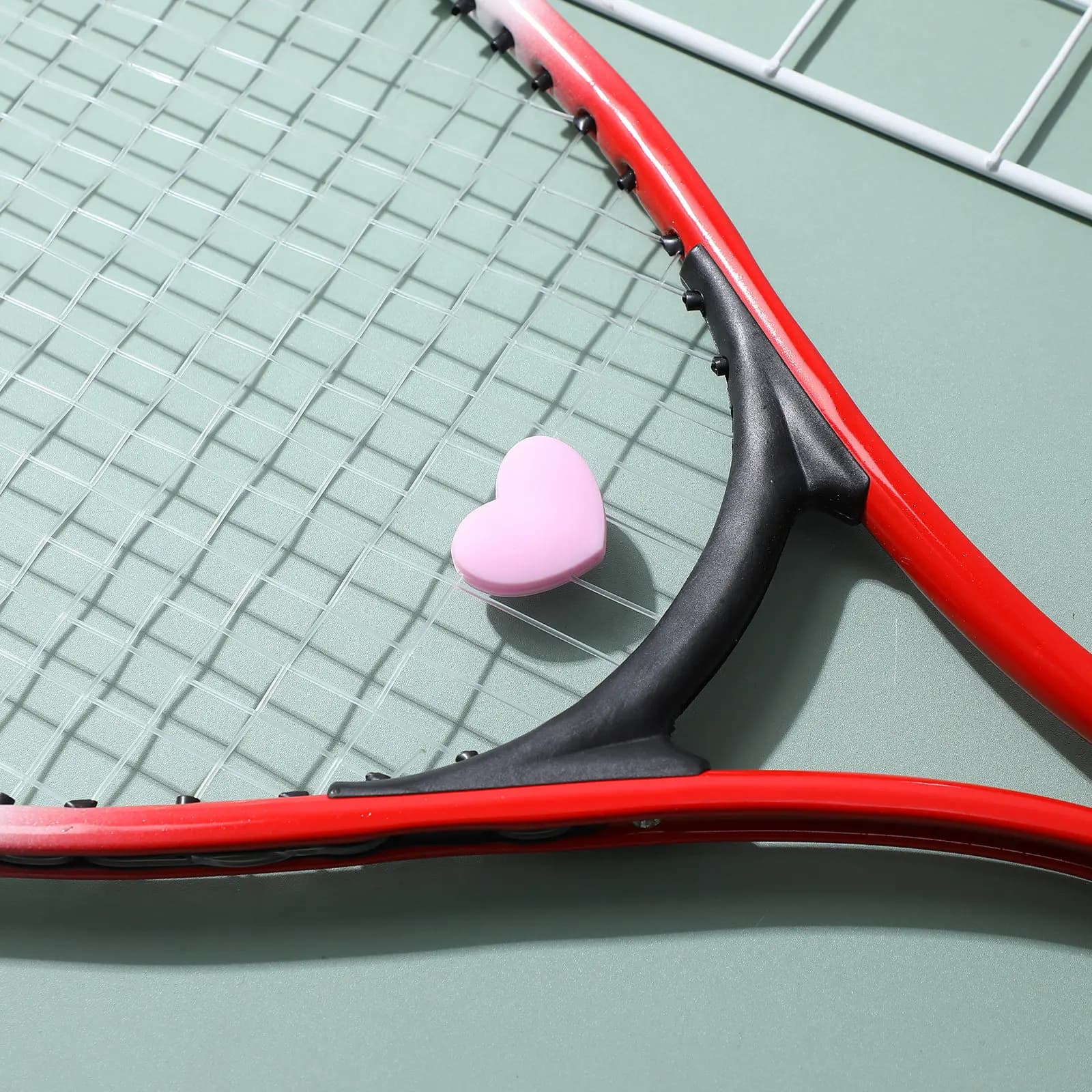 Set di 6 Antivibrazioni per Racchetta da Tennis a Forma di Cuore, Ammortizzatori in Silicone per Tutti i Livelli, Riducono la Tensione su Polso e Gomito