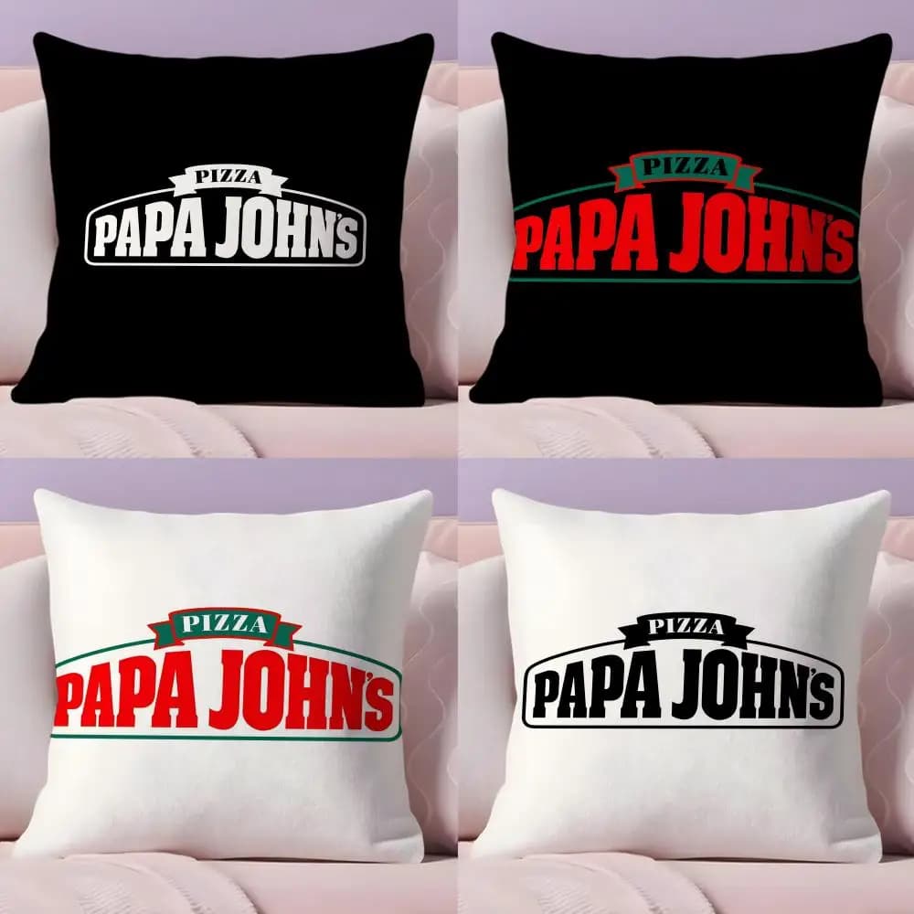 Brand P-Papa J-John's Cushion Cover Soft Short Plush Double-Sided Printing Home Decor Machine Washable Pillow Case Gift