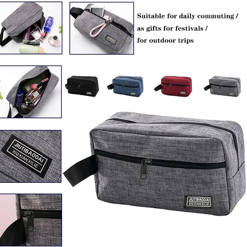 Suspended Toiletry Bag Large Capacity Waterproof Portable Travel Cosmetic Bag Grigia for Men Woman Storage Organizer for Bathroom
