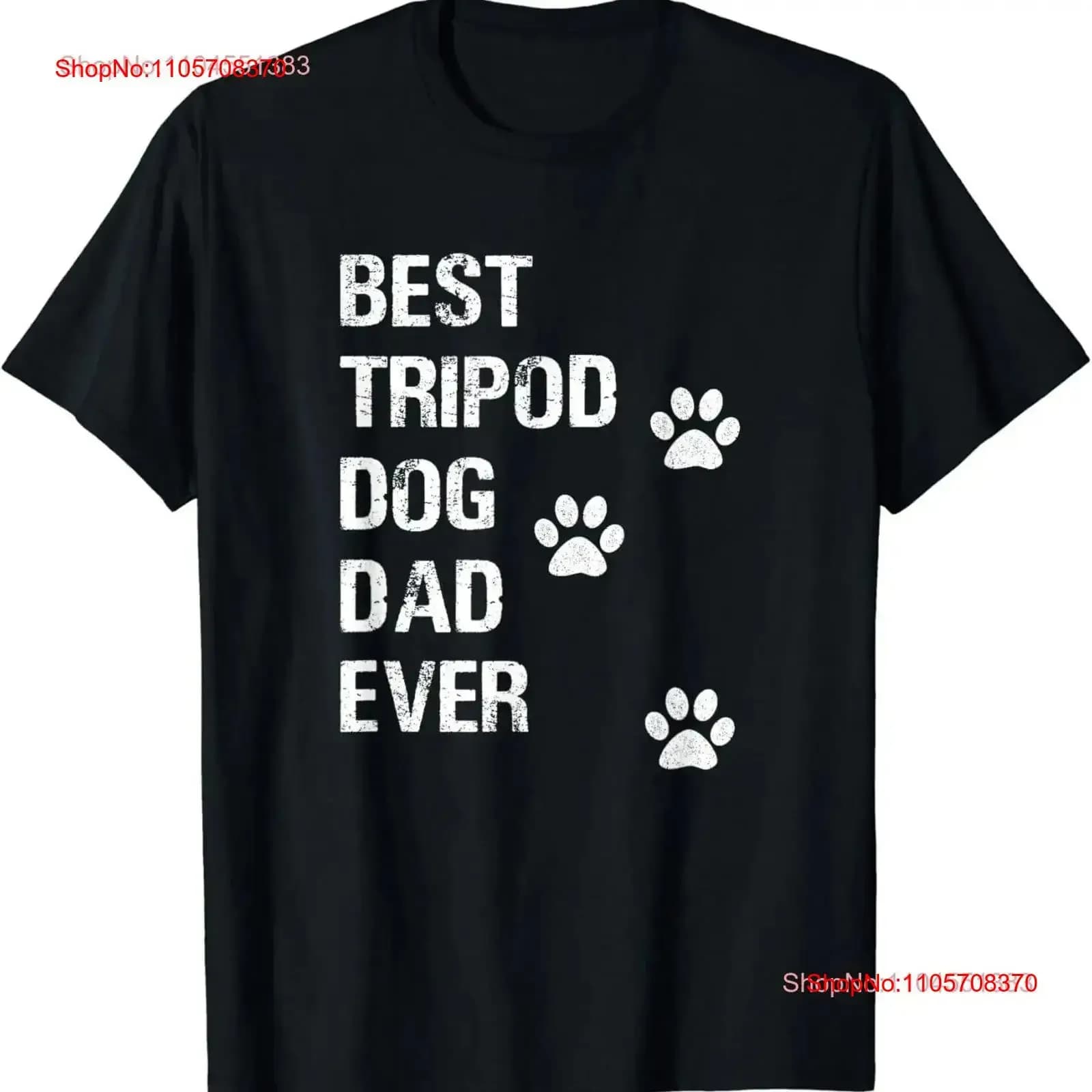Best Tripod 3 Legged Dog Dad Novelty Owner T Shirt vintage Washed designer clothes Slightly Casual Versatile Unisex Soft