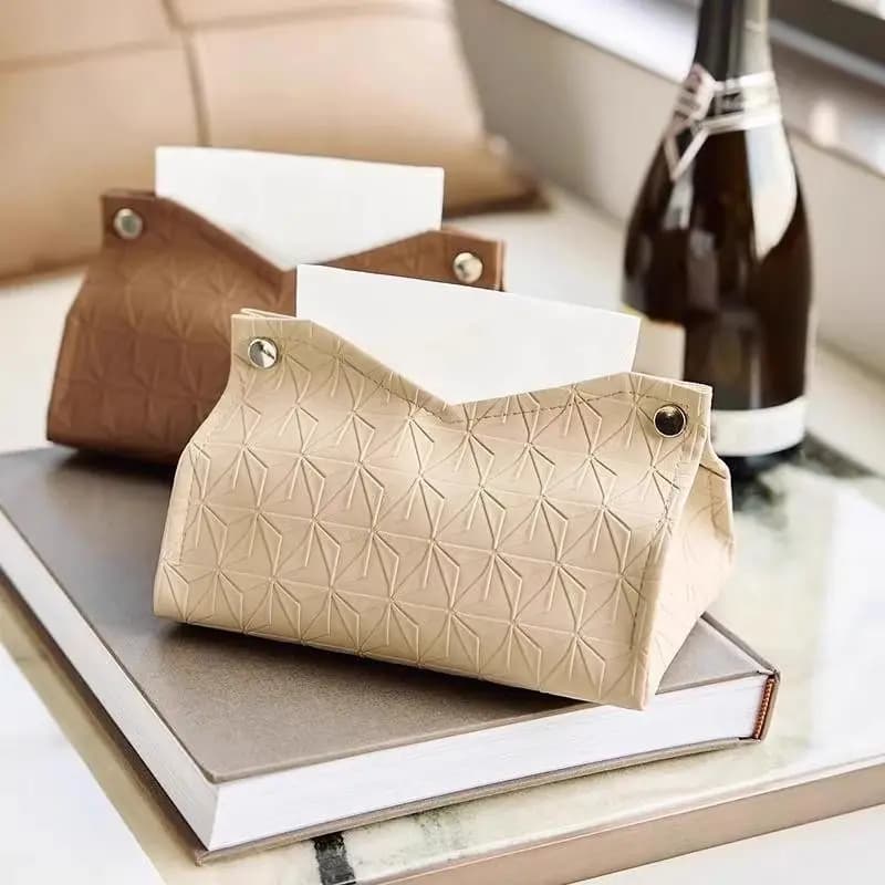 2026 Porta Fazzoletti con Texture Geometrica, Coperchio per Fazzoletti da Tavolino da Salotto, Scatola per Carta Igienica Semplice e di Lusso Leggero, Contenitore per la Casa