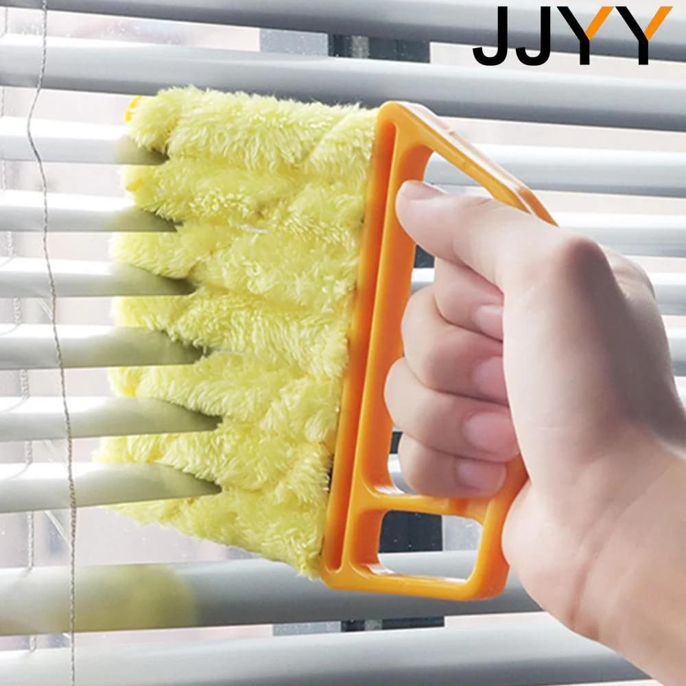 JJYY Balsamo per finestre Spolverino Spazzola per pulizia Spazzola per pulizia lama veneziana in microfibra Strumenti per la pulizia della casa 1PC