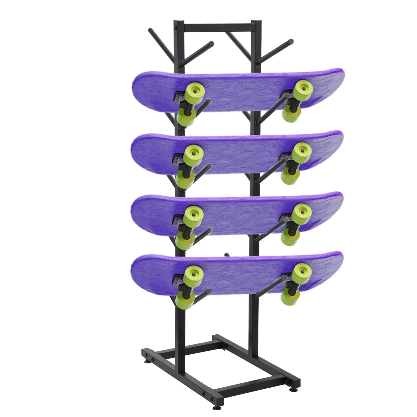 Porta skateboard, organizer autoportante per skateboard, supporto per palestra domestica a 5 livelli, garage per organizzare le sci, scooter
