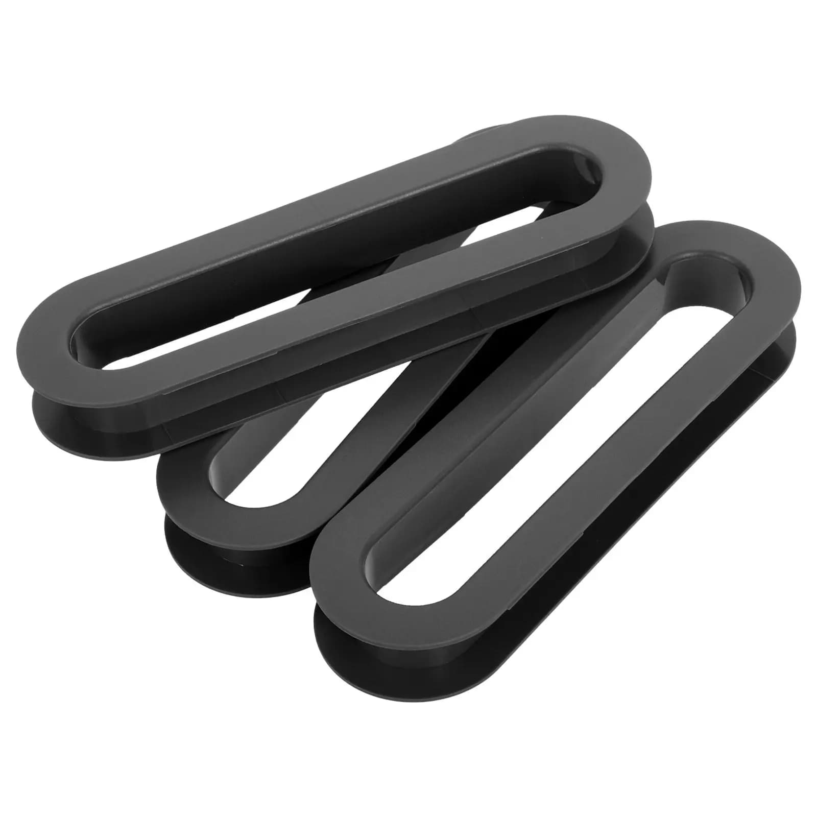 Set di 3 Porta Fazzoletti Rettangolari Neri Impermeabili per Bagno, Organizzatore per Asciugamani con Bordo Sigillato per Armadietto a Specchio