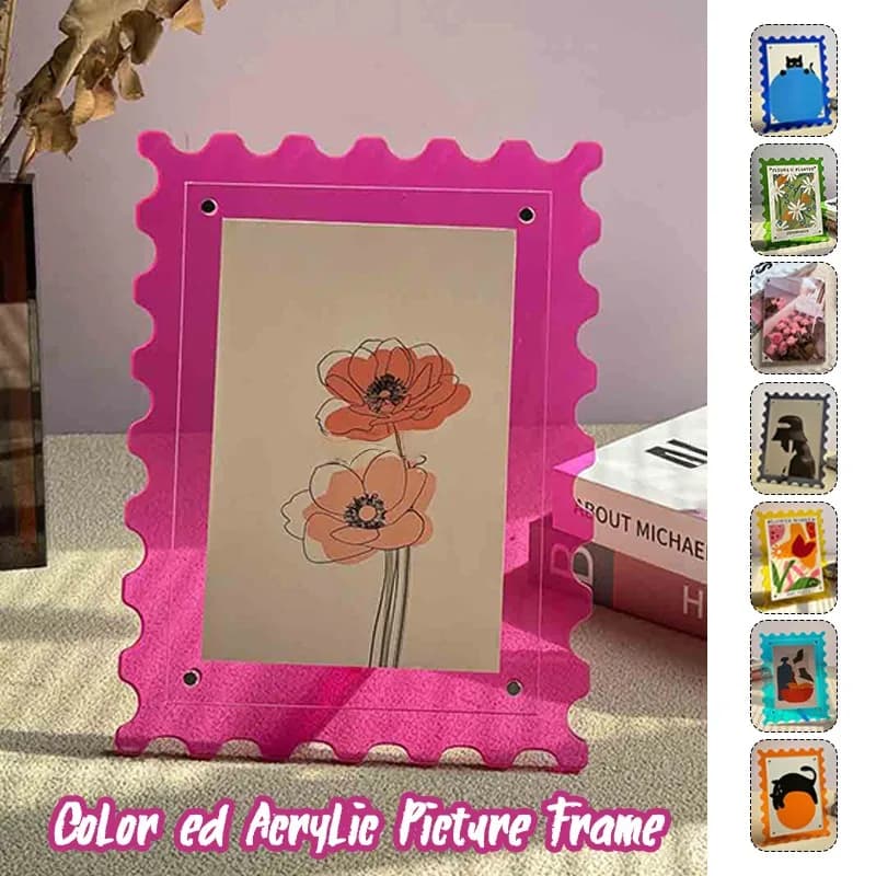1PC Acrylic Frame Card Steak Display Transparent Table Frame Wedding Photo Frame House Decoration