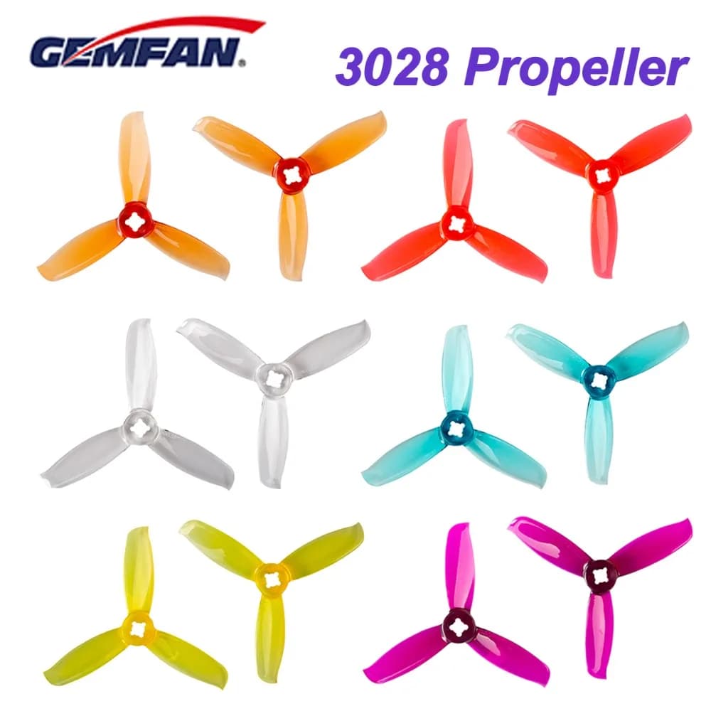 10 pairs/20 pieces Gemfan Windancer 3028 Elica 3 inch PC 3 blades CW CCW FPV Durable for Racing Drone Freestyle